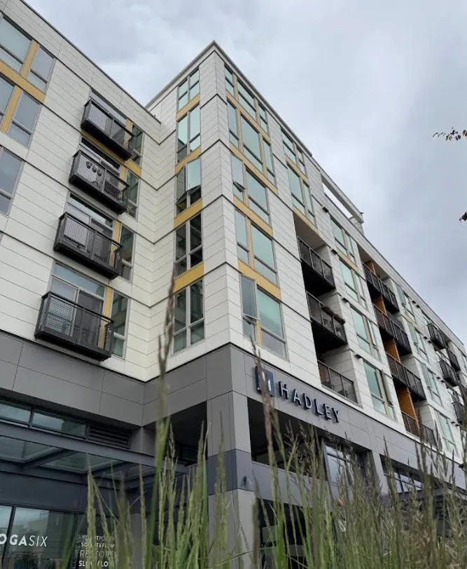 Exterior entrance photo of the Hadley building
