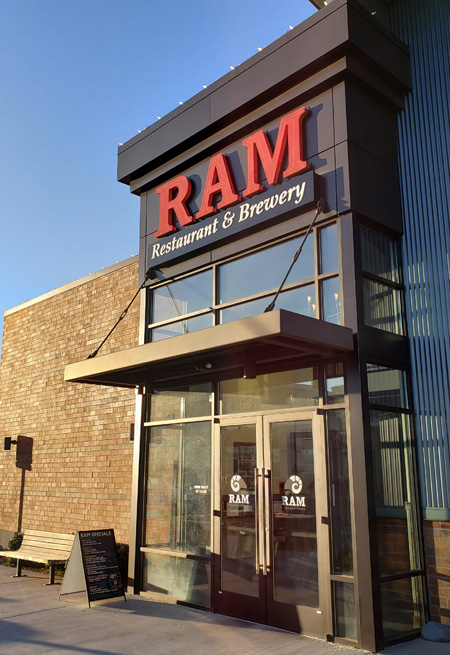 Exterior entrance photo of RAM Restaurant in Medford Oregon